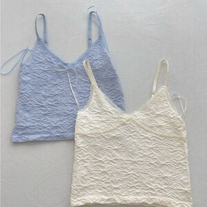 Pink Rose Cream Textured Camisole